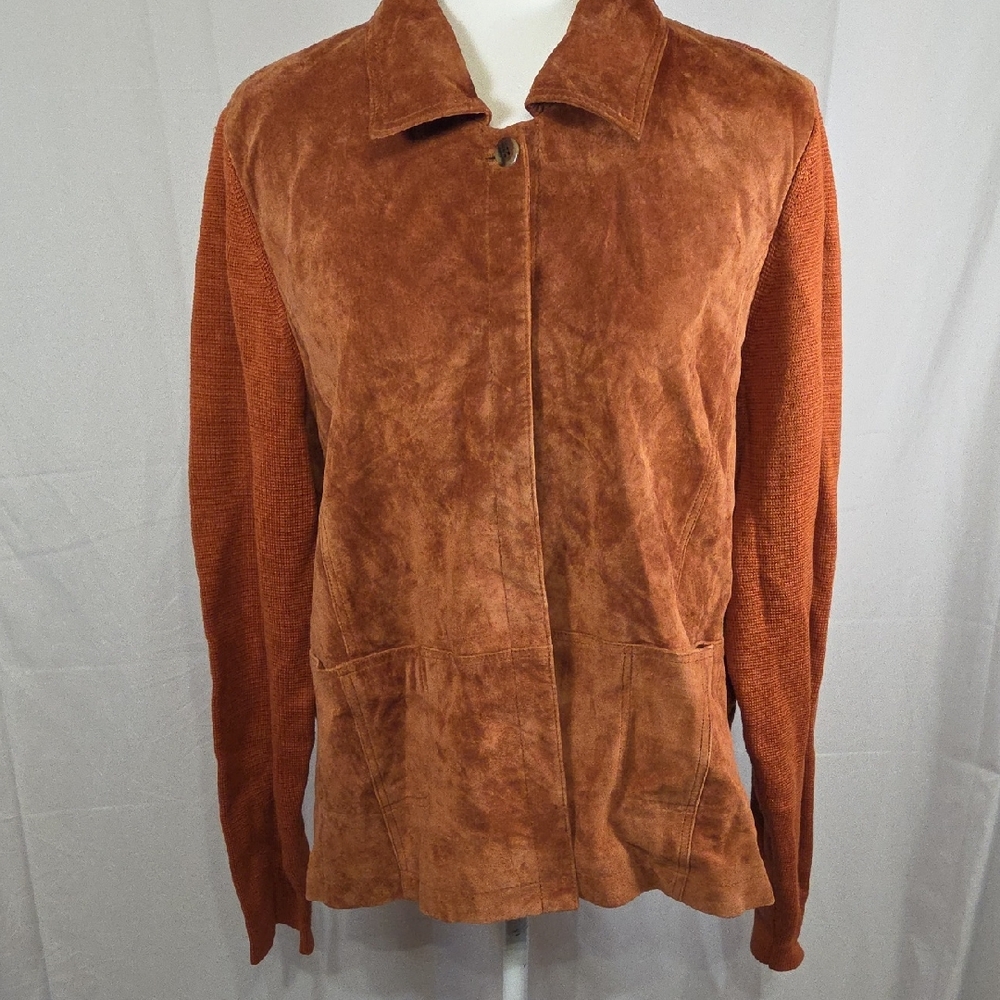 Sigrid Olsen Terracotta Suede Jacket